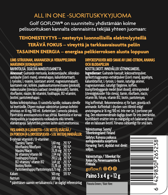 Golf GoFlow Urheilujuomat