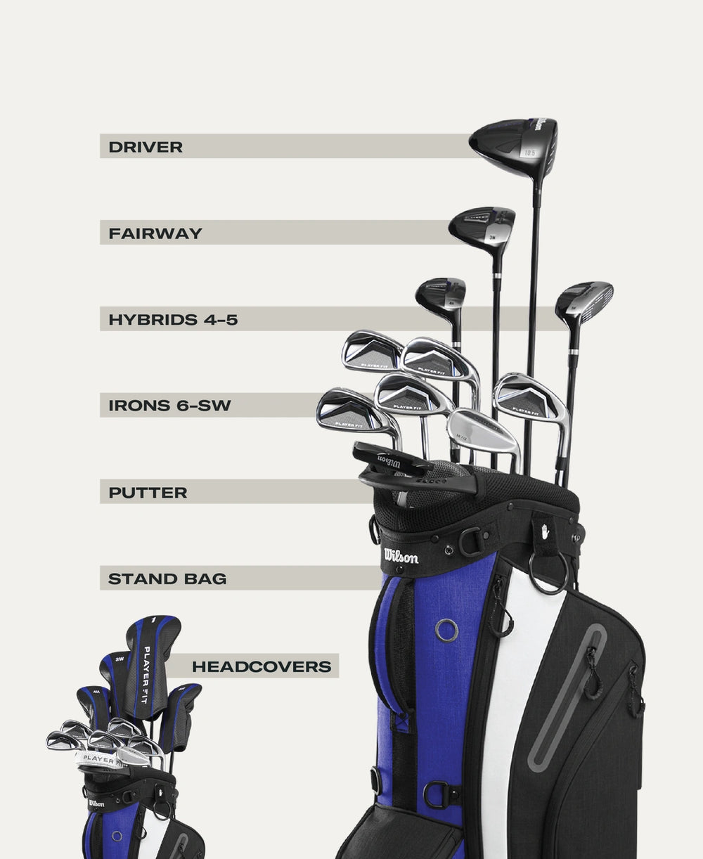 Wilson Staff Men's PlayerFit™ Steel Complete Set + Kantobägi