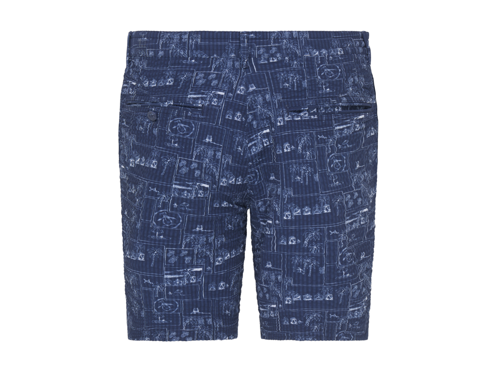 Penguin Beach Club Seersucker Printed Short