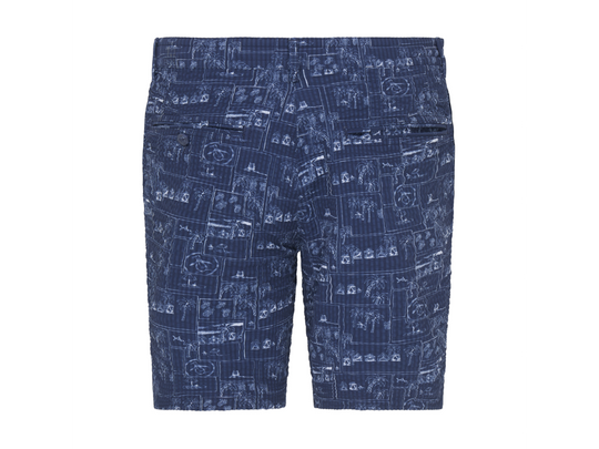 Penguin Beach Club Seersucker Printed Short